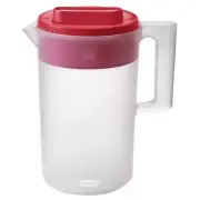 Simply Pour Clear/Red Pitcher Plastic 1 Gal Rubbermaid Multifunction Lid