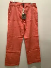 Tommy Bahama Women’s Linen / Cotton Summer Sands Pants (Coral Bluff ) (Size 4 )