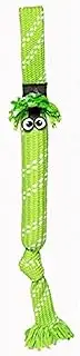 Rogz Srubz Interactive Dental Rope Crinkle Dog Toy Lime Small
