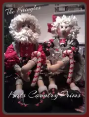 Primitive Kris&Anya The Kringles #181 Santa&Mrs HANDMADE PRINTED PAPER PATTERN
