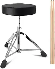 Adjustable Drum Throne Stool for Adults Portable Folding Music Seat for Drummers and Pianists Non Slip Feet Comfortable and Durable