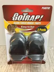 Gotrap Plastic Clean Touch Mouse Traps, 73360 2 Pack, Easy To Set.