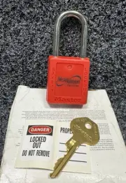Master Lock 6 PACK - Zenex™ Thermoplastic Safety Padlock Keyed Red 1-1/2"