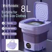 Portable Washing Machine, 8L Mini Folding Tub Washing Machine with Drain for
