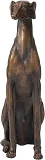 Glitzhome Dog Garden Statues Bronze Greyhound Sculpture 30.25 Inch Tall, Right