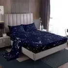 Constellation Animals Bed Sheet Queen Set,Starry Galaxy Navy Blue Sky Sheets ...