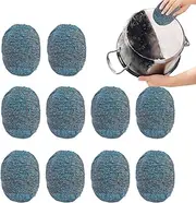 JIEBWCHA Pack of 10 Steel Wool Soap Pads, Ultra Fine Microfibre Steel Sponge with Soap, Scratch-Free Cleaning Pads Made of Steel Wool with Soap Content, Steel Wool Sponge, Against Stubborn Dirt