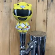 Mighty Morphin Power Rangers Beer Keg Tap Handle YELLOW Ranger Mini Knob Pull TV