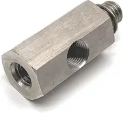 M12 1.5 to 1/8 NPT Oil Pressure Sensor Tee Adapter Turbo Supply Feed Line Gauge Stainless Steel M12x1.5 Female to M12x1.5 Male with 1/8 NPT Side Port Hose