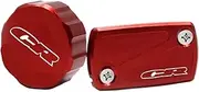 Front Rear Brake Reservoir Cover Compatible With CR 250R 125R 85R 80R 500R CR250R CR85R CR80R Motorcycle Brake Pump Oil Fluid Caps CNC