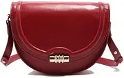 [GETBSTOOP] Retro Saddle Bag for Women Small Leather Purse Versatile Crescent Shoulder Crossbody Bag Wedding Bag