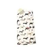 CYNTHIA ROWLEY KITCHEN TOWELS (2) DOG MOM WHITE CHRISTMAS