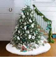 Christmas Tree Skirts White Plush Luxury Faux Fur Tree Skirt 36 in Baby Pictures