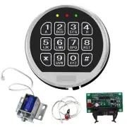 Gun Safe Lock Replacement & Solenoid Lock Chrome Digital Keypad Electronic Lock