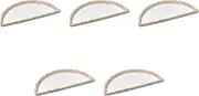Set of 5, Chabuchi Roll Half Moon Protruding Dish, 8.1 x 3.8 x 0.8 inches (20.5 x 9.6 x 2 cm) | Protruding Plate, Reinforced Porcelain, Setomonohonpo