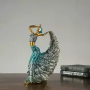 Dancing Figurine Peacock Abstract Resin Sculpture Home Decor Art Ornament Statue