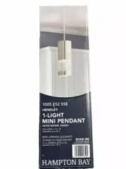 Hensley 4.75" W x 11" H 1-Light Satin Nickel Mini Pendant Metal Cylinder Shade