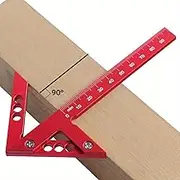CCIEAO Center Finder Woodworking Square 45/90 Degree Right Angle Line Gauge, Aluminum Center Scribe Carpenter Ruler Wood Measuring Tool (Metric(MM))