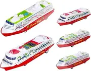 BESPORTBLE 5Pcs Pull Back Ship Exquisite Simulation Cruise Ship Models for Home Decor Enhances Parent Interaction and Smooth Design Random Styles Included