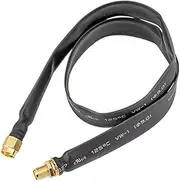 Flat Window/Door Pass Through RF Coaxial Cable Feed Thru RP-SMA Male to Female Extension for Helium Miner LoRa Antenna(16inch 40CM)