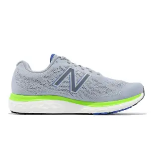 【NEW BALANCE】慢跑鞋 680 V7 4E 男鞋 灰 螢光綠 超寬楦 緩震 入門款 NB 紐巴倫 運動鞋(M680GG7-4E)