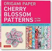 Origami Paper- Cherry Blossom Patterns Large 8 1/4" 48 sh: Tuttle Origami Paper: High-Quality Double-Sided Origami Sheets Printed with 8 Different Patterns (Instructions for 5 Projects Included)
