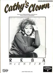 REBA McENTIRE CATHY'S CLOWN SHEET MUSIC PIANO/VOCAL VERY RARE 1989 NEW ON SALE