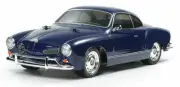 Tamiya 58677 VW Karmann Ghia M06 2WD RC Car DEAL BUNDLE with Radio, Bat, Charger