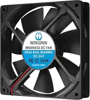 WINSINN 120mm Fan 24V Dual Ball Bearing Brushless 12025 120x25mm for Cooling PC Computer Case CPU Coolers Radiators - 2Pin