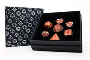 LPG Dice Set - Metal RPG Draco Bright Red/Gold