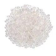 2000 Pcs Glass Seed Beads, 4mm Mini Glass Seed Spacer Bead, Light Gray