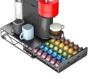 Coffee Pod Holder Drawer Compatible with Nespresso - 40 Large or 60 Small Ver...