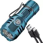 LED Torch Rechargeable Super Bright with Adjustable Focus 8 Modes USB C Recharge
