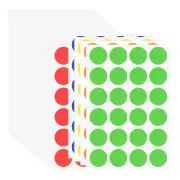 50Pcs 3/4" Colored Dot Stickers Adhesive Coding Label 5 Colors