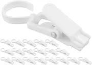 Large Laundry Hooks Clips Clothes Pins,Strong Plastic Clothes Hanger A- Hook for Home Travel Hanging Hooks Drying Clip Shower Curtain Clip Clothes Peg Hat Clip (20pcs-White)