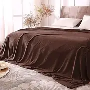 BEDELITE Fleece Blanket King Size Blankets for Bed, Luxury Plush Cozy Fuzzy Blanket 108x90 inches, Super Soft Warm Lightweight Throw Blanket for Spring and Summer, Brown