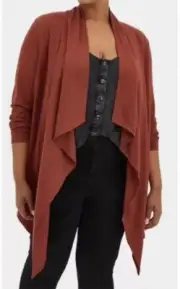 TORRID CARDIGAN DUSTER JACKET LONG SLEEVE DRAPE FRONT KIMONO 5 5X 5XL 28 NEW