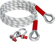 Recovery Rope High-Density Weaving Towing Strap with 2 D-Ring Shackles Multifunctional Snatch Rope Off Road Recovery Kit for