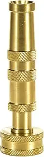 4" Heavy-Duty Brass Hose Nozzle, Adjustable Twist Hose Nozzle, Jet Sweeper Nozzle, Garden Sprayer