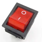 5Pcs Red Lamp 4 Pin ON/OFF 2 Position DPST Rocker Switch 16A/250V KCD4-201