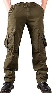 [JEShifangjiusu] Men's Cotton Multi-Pockets Pants Tactical Outdoor Military Army Cargo Pants Lightweight Trousers Hiking Pant