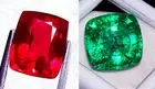 Natural Emerald & Ruby Loose Gemstone 7 to 10 Cts Certified Pair PR115