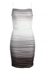 Dress the Population Dylan Ruched Ombre Bodycon Dress Black Multi Size M NWT