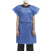 Graham Medical Products Exam Gown, Medium/Large, Blue (CS/50)