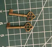 2 23b Ilco Skeleton Key Blanks But And Barrel Furniture Locks Uncut Steampunk