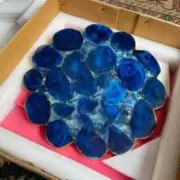 Purple Agate Stone Center Coffee Table Agate End Tables Hallway Side Table Decor
