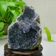 830g Natural Amethyst Geode Mineral Specimen Crystal Quartz Energy Decoration