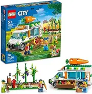 LEGO City Farmers Market Van 60345 Building Set; Fun Mobile Farm Shop Playset for Kids Aged 5+ with 3 Minifigures (310 Pieces)