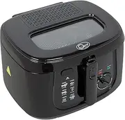 Quest 35239 2.5L Deep Fryer/Features Removable Lid & Large Observation Window/Adjustable Temperature/Ergonomic Cool Touch Handle/Black