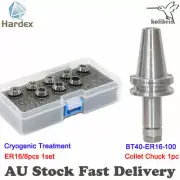BT40-ER16-100L Collet Chuck 1pc,ER16/8pcs Collet 1set CNC Milling Tool Holder